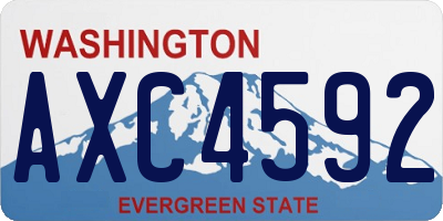 WA license plate AXC4592