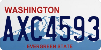WA license plate AXC4593