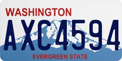 WA license plate AXC4594