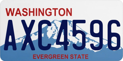 WA license plate AXC4596