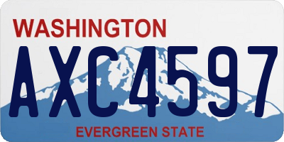 WA license plate AXC4597