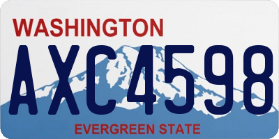 WA license plate AXC4598