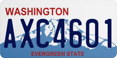 WA license plate AXC4601