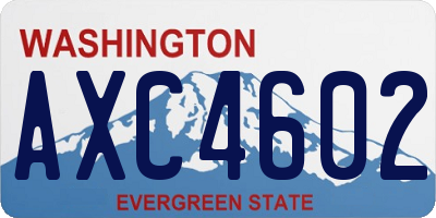 WA license plate AXC4602