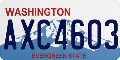 WA license plate AXC4603