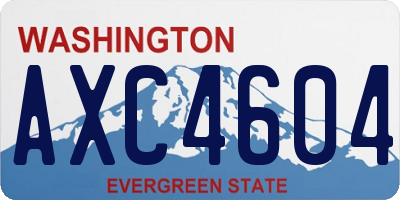WA license plate AXC4604