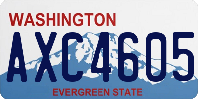 WA license plate AXC4605