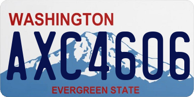 WA license plate AXC4606
