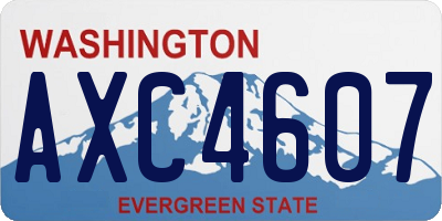 WA license plate AXC4607