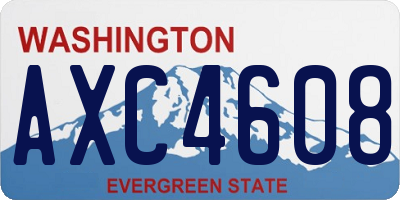 WA license plate AXC4608