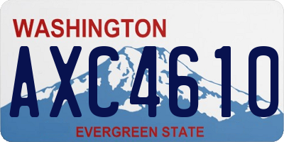 WA license plate AXC4610