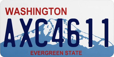WA license plate AXC4611