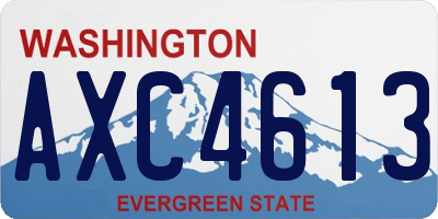 WA license plate AXC4613