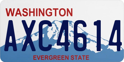 WA license plate AXC4614