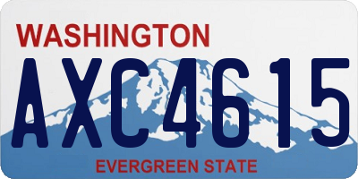 WA license plate AXC4615