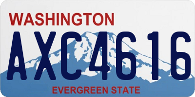 WA license plate AXC4616
