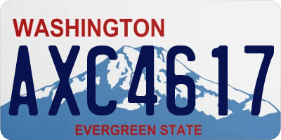 WA license plate AXC4617