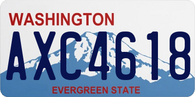 WA license plate AXC4618