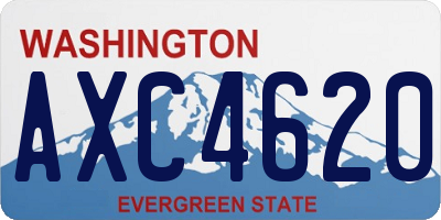 WA license plate AXC4620