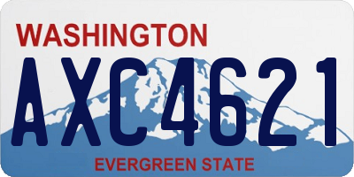 WA license plate AXC4621