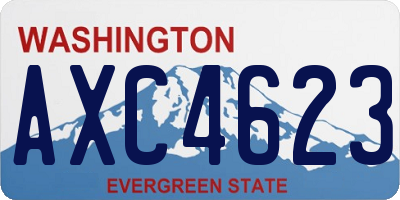 WA license plate AXC4623