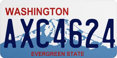 WA license plate AXC4624