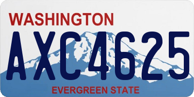WA license plate AXC4625