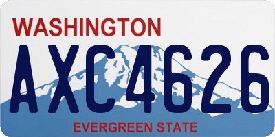 WA license plate AXC4626