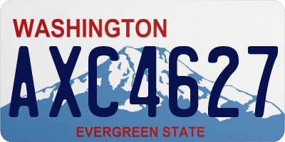 WA license plate AXC4627