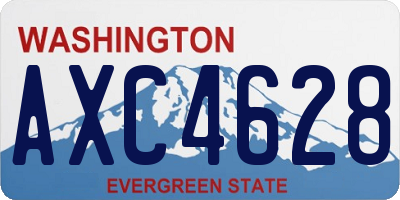 WA license plate AXC4628