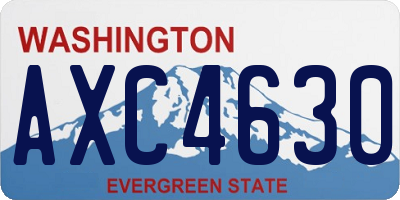 WA license plate AXC4630