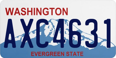 WA license plate AXC4631