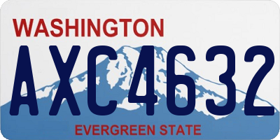 WA license plate AXC4632
