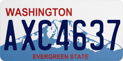 WA license plate AXC4637