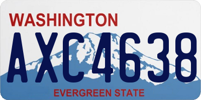 WA license plate AXC4638