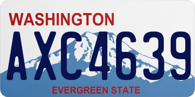 WA license plate AXC4639