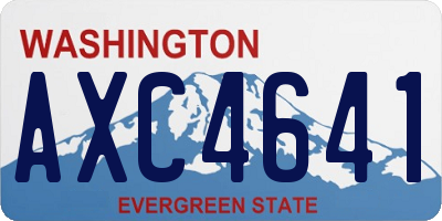WA license plate AXC4641