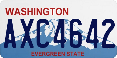 WA license plate AXC4642