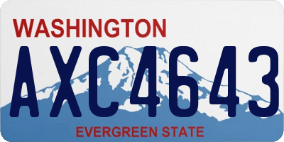WA license plate AXC4643