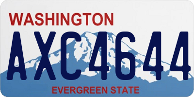 WA license plate AXC4644