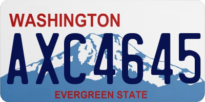 WA license plate AXC4645