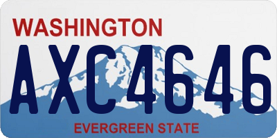 WA license plate AXC4646