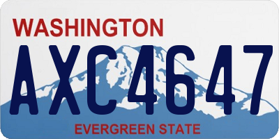 WA license plate AXC4647