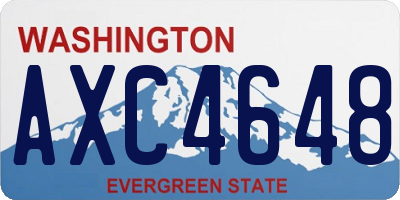WA license plate AXC4648