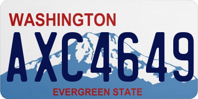 WA license plate AXC4649