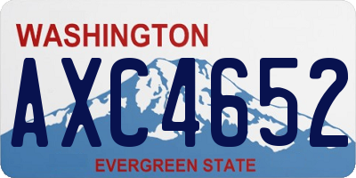 WA license plate AXC4652
