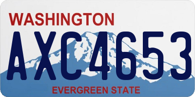 WA license plate AXC4653