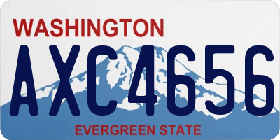 WA license plate AXC4656