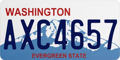 WA license plate AXC4657