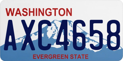 WA license plate AXC4658